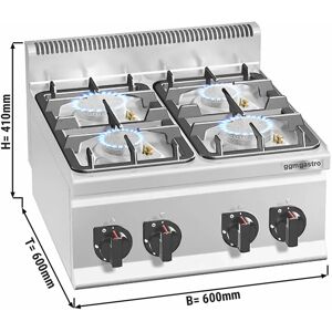 GGM GASTRO - Cuisinière à gaz - 19 kW - 4 Brûleurs