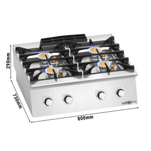 GGM GASTRO - Cuisinière à gaz - 24 kW - 4 brûleurs