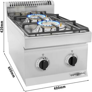 GGM GASTRO - Cuisinière à gaz - 7 kW - 2 brûleurs