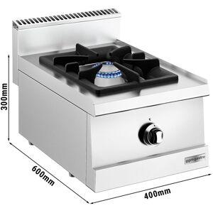 GGM Gastro - Cuisiniere a gaz - 6,5 kW - 1 bruleur Argent