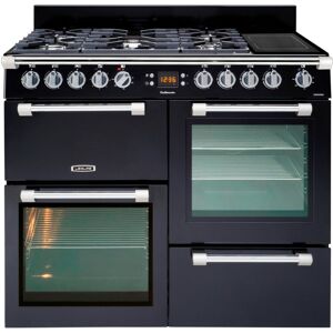 Leisure Cookmaster CK100F324K - Cuisinière (four à deux étages) - pose libre - largeur : 100 cm - profondeur : 60 cm - hauteur : 90 cm - avec système auto-nettoyant - classe A - noir - Publicité