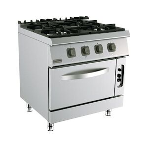 Virtus group Cuisinière Gaz Sur Four Gaz Statique GN 2/1, 4 Brûleurs Virtus MS78CFG