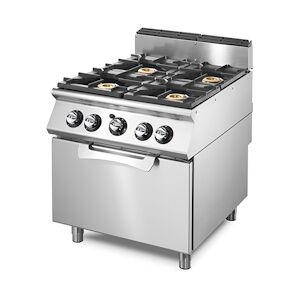 Virtus group Cuisinière gaz sur four électrique statique GN 2/1, 4 brûleurs Virtus VS9080CFGE