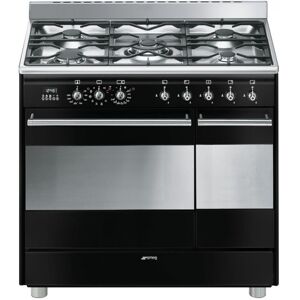 SMEG Piano de cuisson gaz SMEG Classica SCB92PN8 Noir