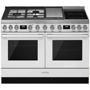 SMEG Piano de cuisson mixte SMEG CPF120IGMPWH Portofino 120 cm Blanc