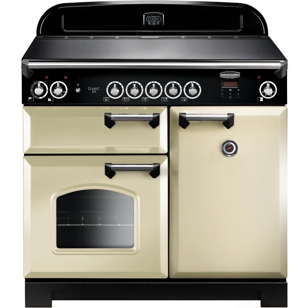 Rangemaster CLA100EICR/C Classic Electric Induction 100cm Range Cooker Cream Chrome