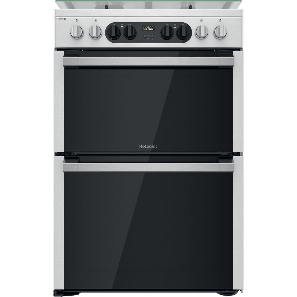 Hotpoint HD67G8CCXUK 60cm Dual Fuel Double Cooker - Stainless Steel