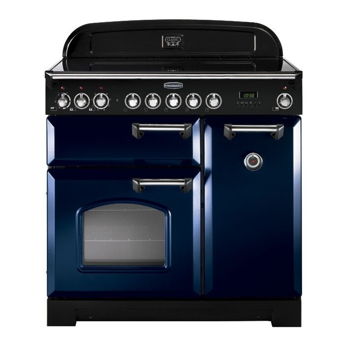 Rangemaster CDL90EIRB/C 90cm Classic Deluxe Electric Induction Regal Blue Range Cooker