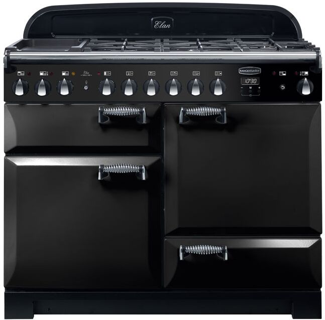 Rangemaster ELA110DFFBL ELAN Deluxe 110cm Dual Fuel Range Cooker Black