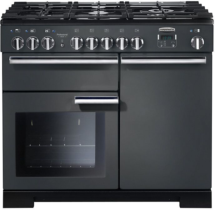 Rangemaster PDL100DFFSL/C  Professional Deluxe 100 Dual Fuel Range Cooker, Slate