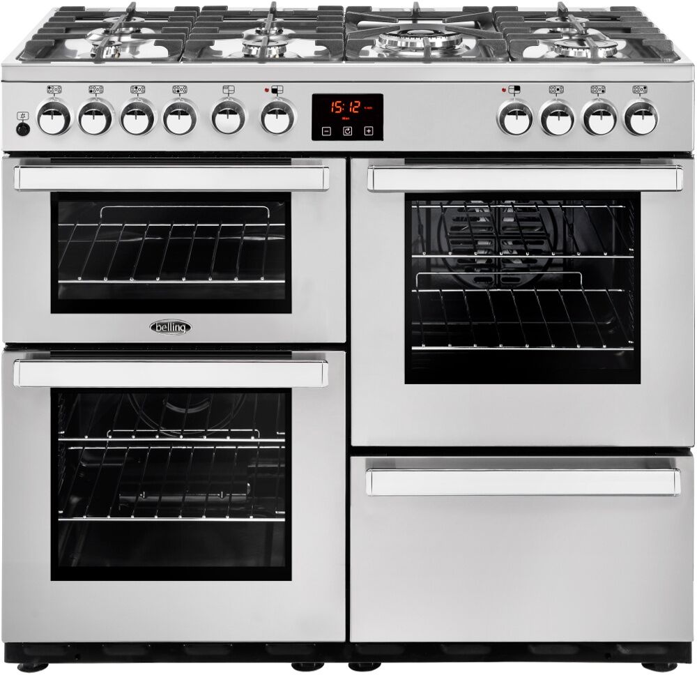 Belling Cookcentre 100DFTPROFSTA 100cm Dual Fuel Range Cooker-Professional - Stainless Steel