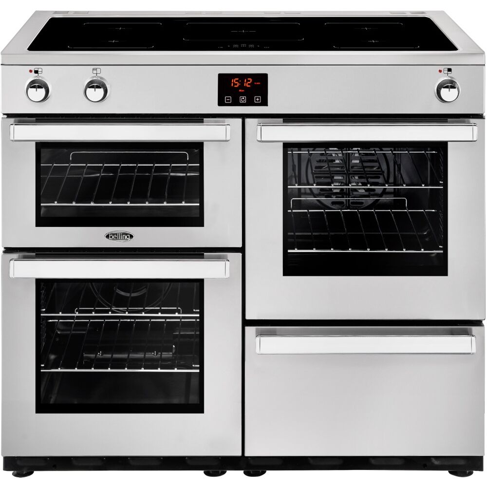 Belling Cookcentre 100EIPROFSTA 100cm Electric Induction Range Cooker-Professional - Stainless Steel