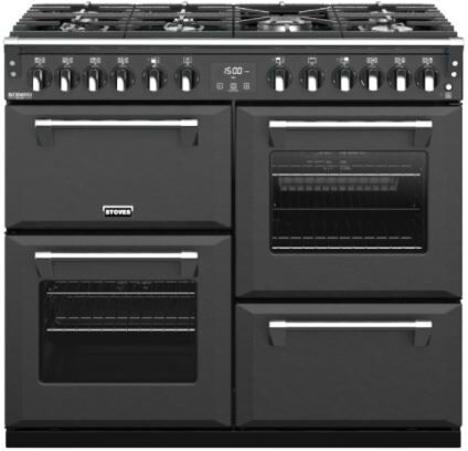 Stoves RCHDXS1000DFCBAGR Richmond Deluxe 444410932 100cm Dual Fuel Range Cooker - Anthracite Grey