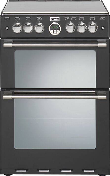 Stoves S600EBLK Sterling 60cm Electric Double Oven, Cooker - Black