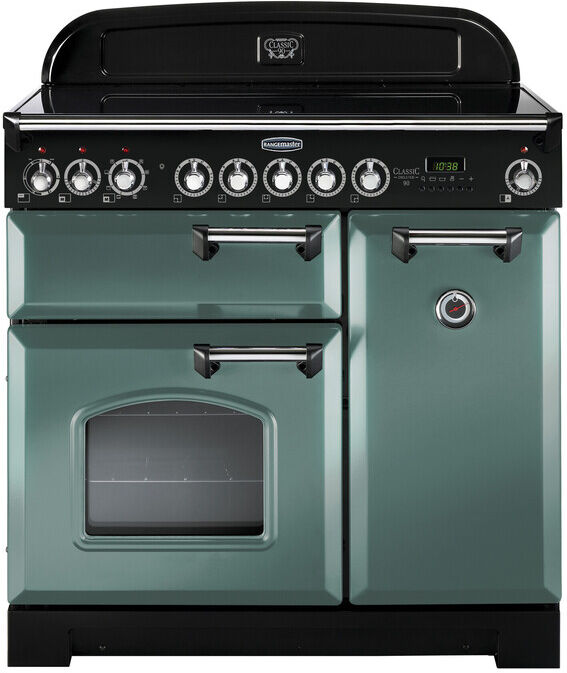 Rangemaster CDL90EIMG/C Classic Deluxe 90cm Induction Range Cooker - Mineral Green