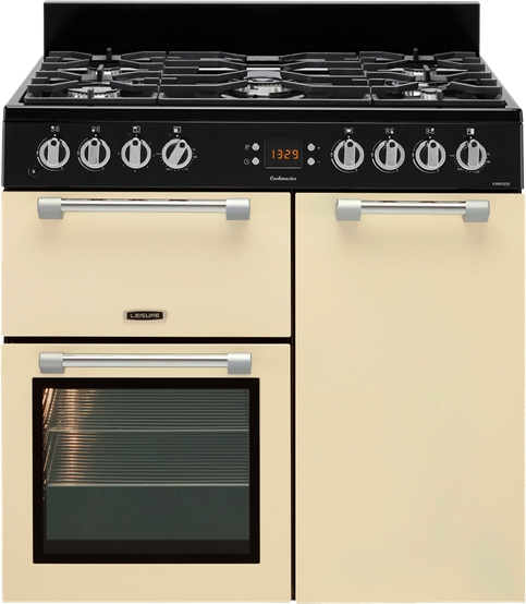 LEISURE CK90F232C 90cm Cookmaster Dual Fuel Range Cooker-Cream