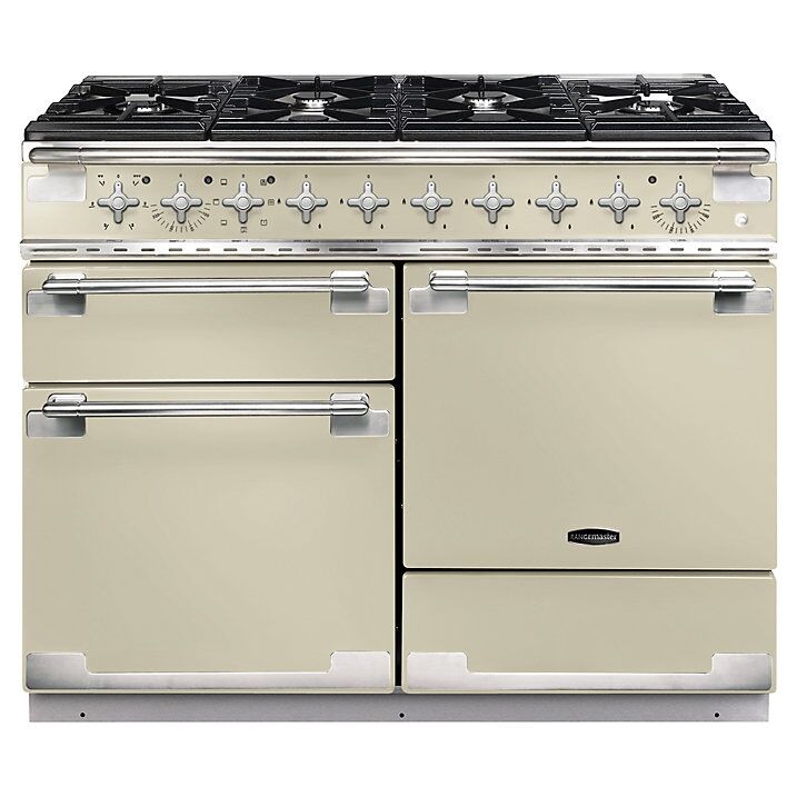 Rangemaster ELS110DFFCR Elise 110 Dual Fuel Range Cooker, Cream