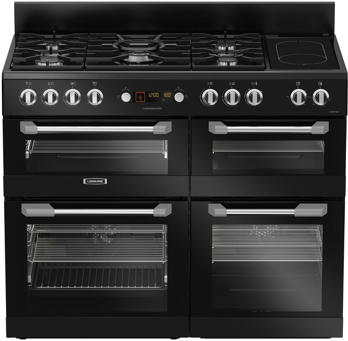 Leisure CS110F722K 110cm Cuisinemaster Dual Fuel Range Cooker-Black