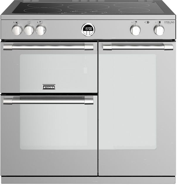 Stoves Sterling Deluxe STRDXS900EiSS 90cm Electric Induction Range Cooker Stainless Steel