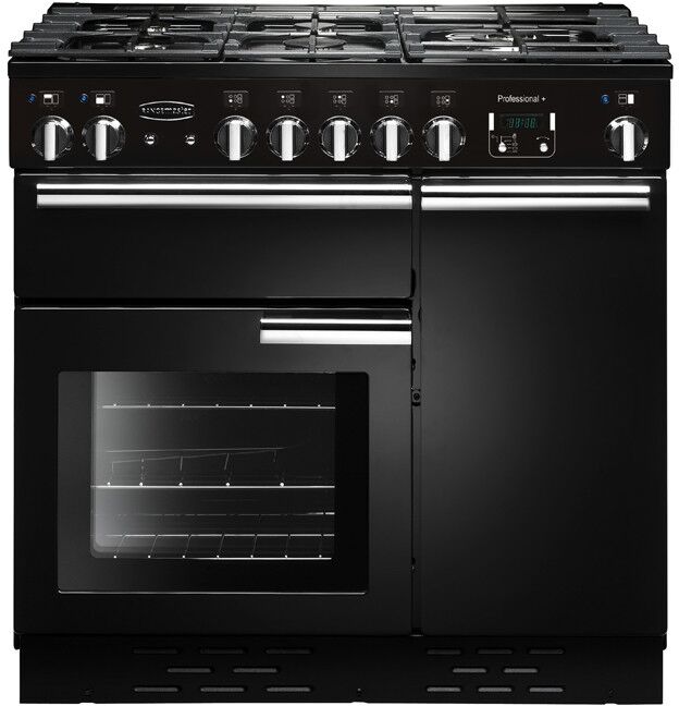 Rangemaster PROP90DFFGB/C Professional Plus 90cm Dual Fuel Range Cooker Black