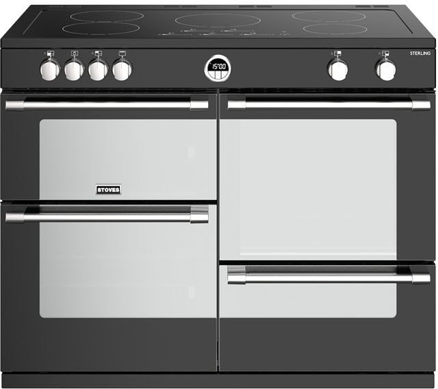 Stoves Sterling STRS1100EiBK 110cm Electric Induction Range Cooker Black