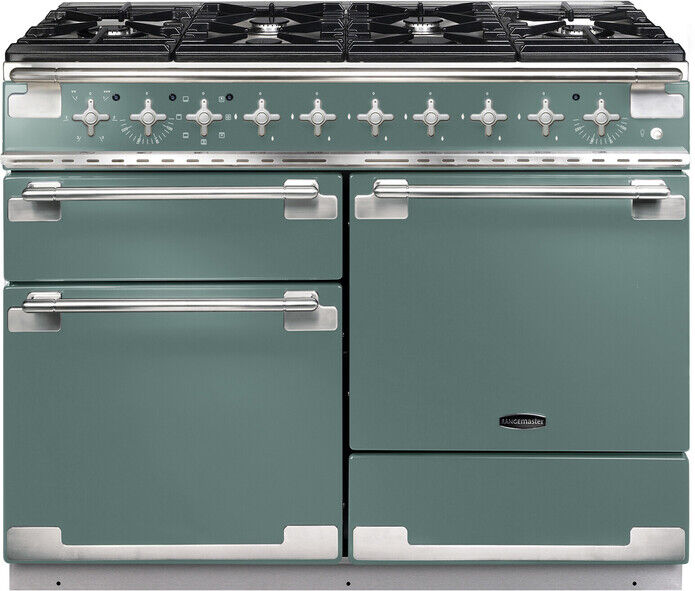 Rangemaster ELS110DFFMG/ Elise 110cm Dual Fuel Range Cooker Mineral Green