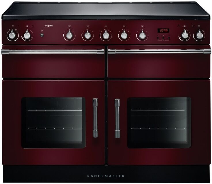 Rangemaster ESP110EICY/C Esprit 110cm Electric Induction Range Cooker-Cranberry/Chrome