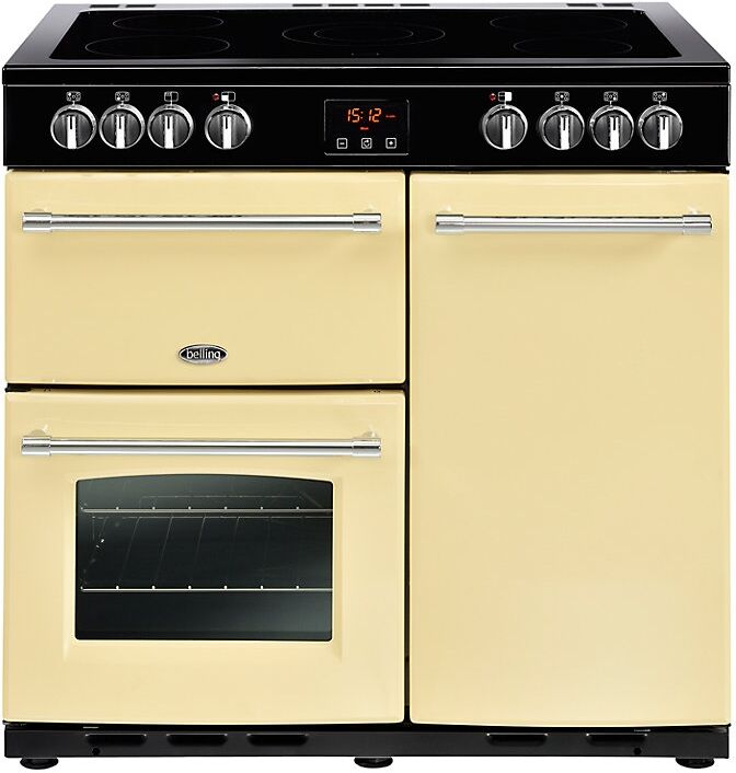 Belling Farmhouse FH90ECR 90cm Electric Ceramic Range Cooker - Cream