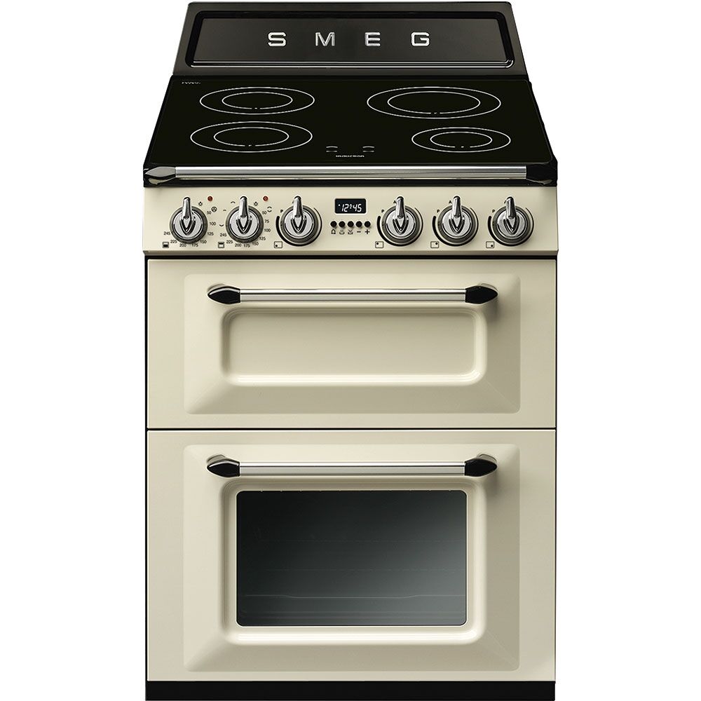 Smeg TR62IP 60cm Victoria Range Cooker With Induction Hob-Cream