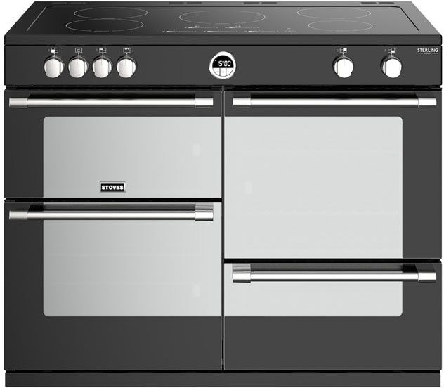 Stoves Sterling Deluxe STRDXS1100EiBK 110cm Electric Induction Range - Black