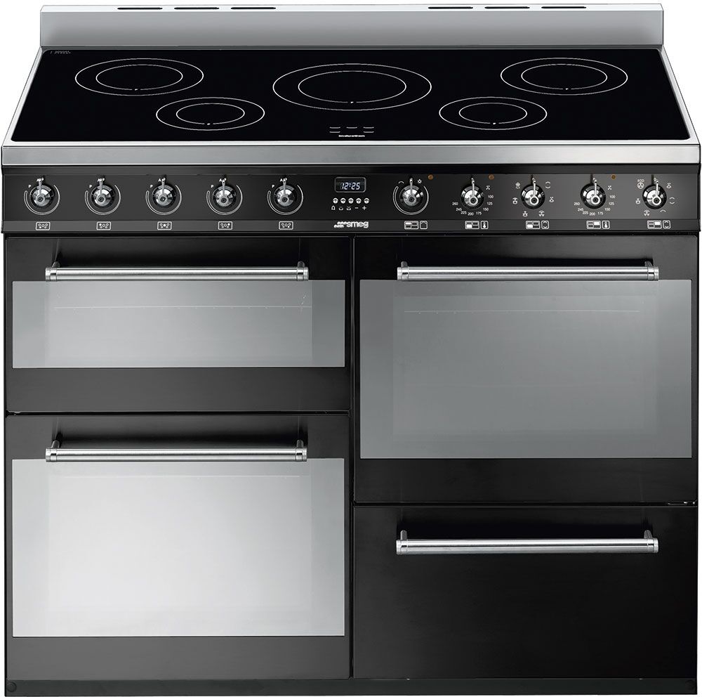 Smeg SYD4110IBL 110cm Symphony Range Cooker with Induction Hob-Black