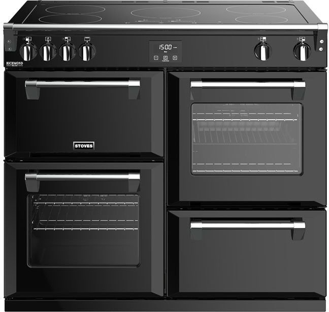 Stoves Richmond Deluxe RCHDXS1000EiBK 100cm Electric Induction Range Cooker - Black