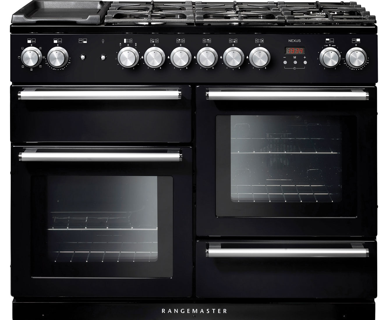 Rangemaster NEX110DFFBL/C Nexus 110cm Dual Fuel Range Cooker - Black