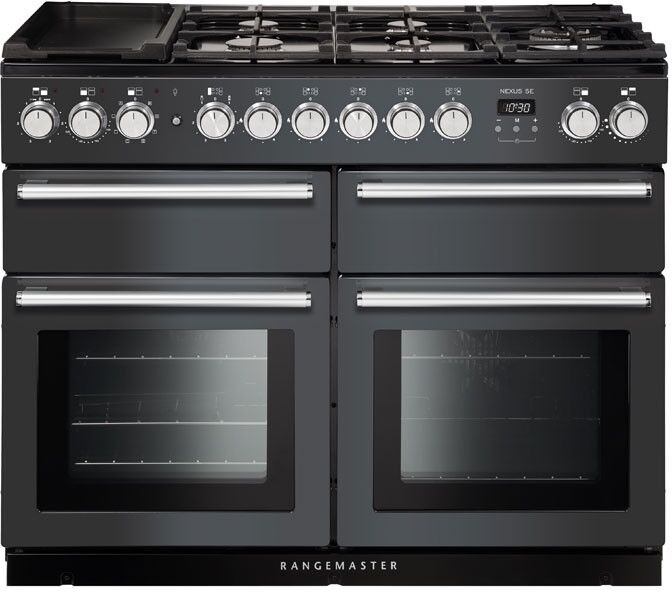 Rangemaster NEXSE110DFFSL/C Nexus SE Dual Fuel 110 Range Cooker Slate Chrome