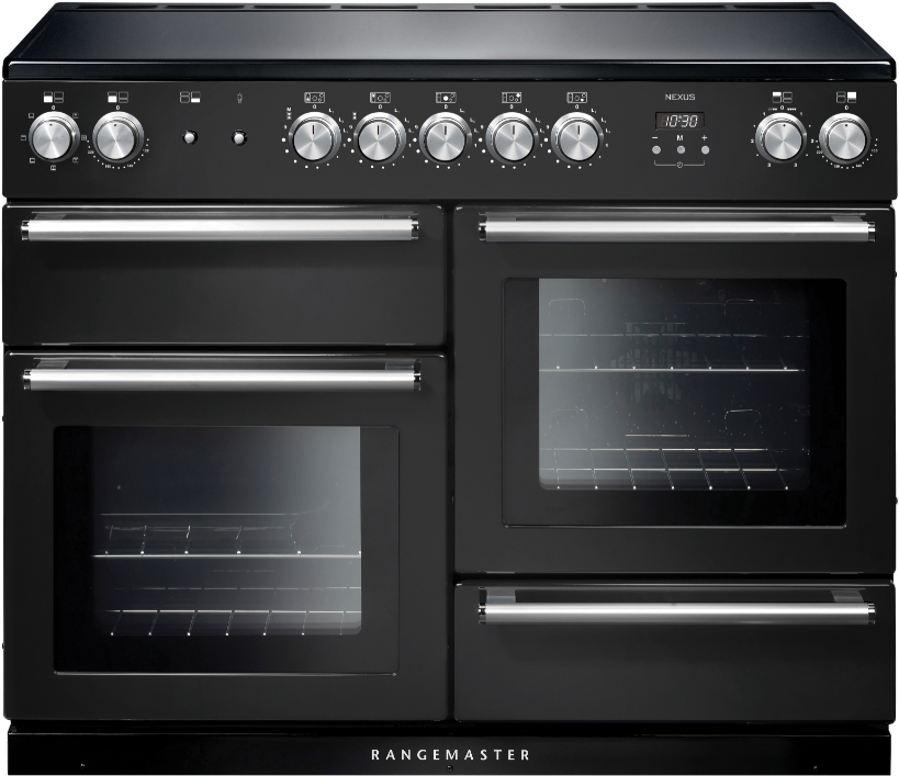 Rangemaster NEX110EICB/C Nexus 110cm Electric Induction Range Cooker Charcoal Black/Chrome