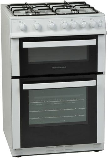 Nordmende CTG61LPGWH 60cm Gas Twin Cavity LPG Jets Freestanding Cooker-White