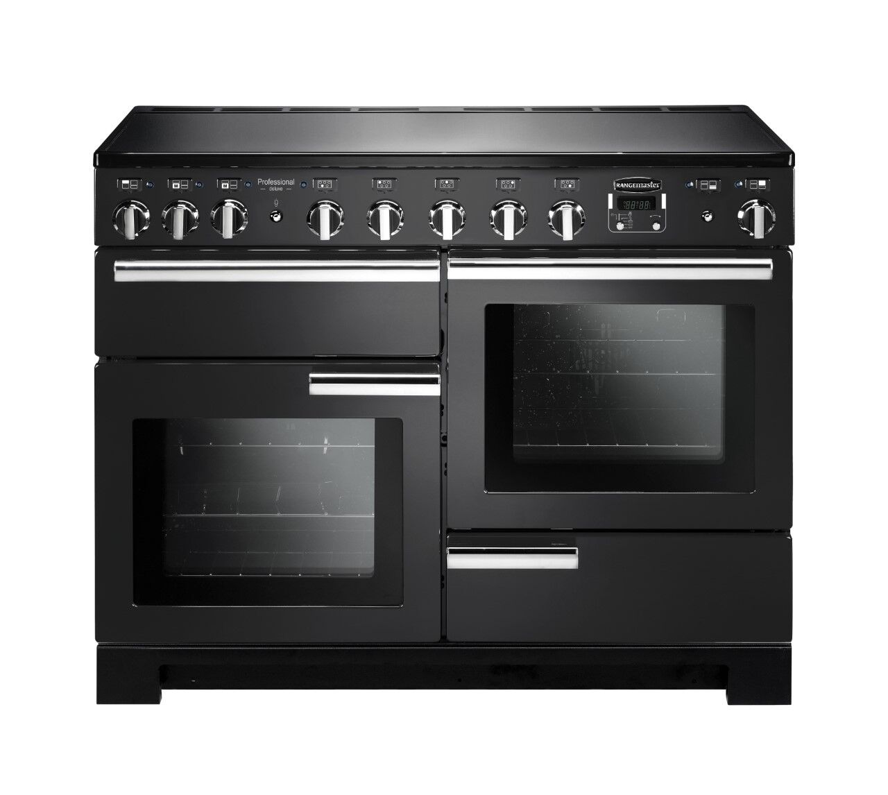 Rangemaster PDL110EICB/C Professional Deluxe 110cm Electric Induction Range Cooker Charcoal Black
