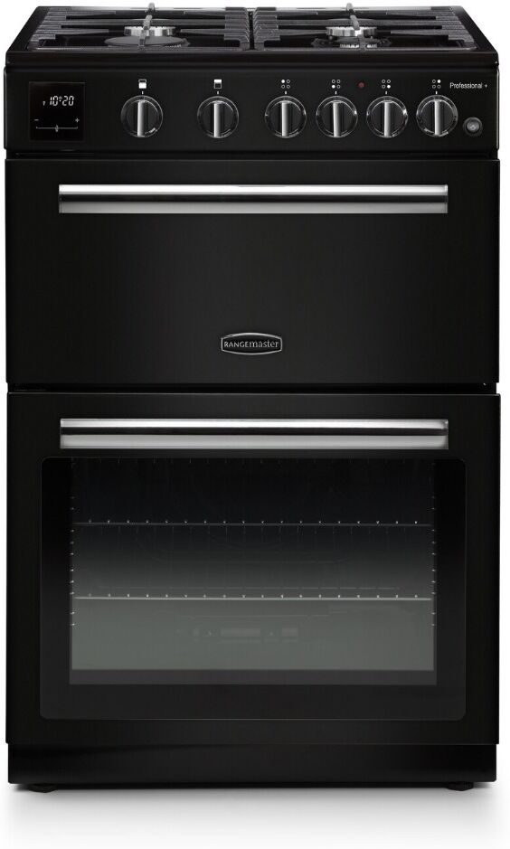 Rangemaster PROPL60NGFBL/C 128150 Professional Plus 60cm All Gas - BLACK/CHROME