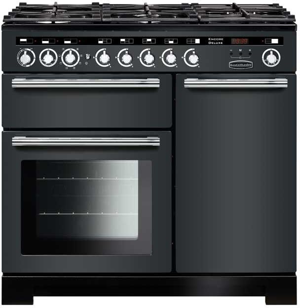 Rangemaster EDL100DFFSL/C Encore Deluxe 100 Dual Fuel Range Cooker Slate