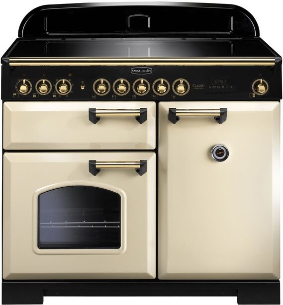 Rangemaster CDL100EICR/B Classic Deluxe 100 Electric Induction Cream/Brass