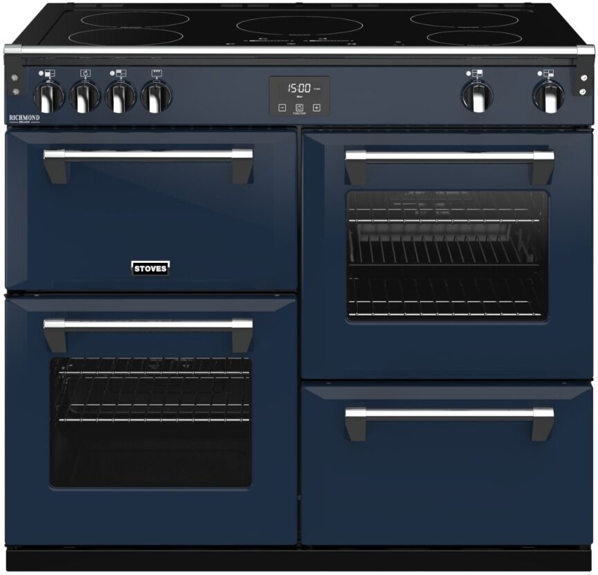 Stoves RCHDXS1000EICBMBL Richmond Deluxe 444410956 100Cm Electric Induction Range Cooker - Midnight Blue