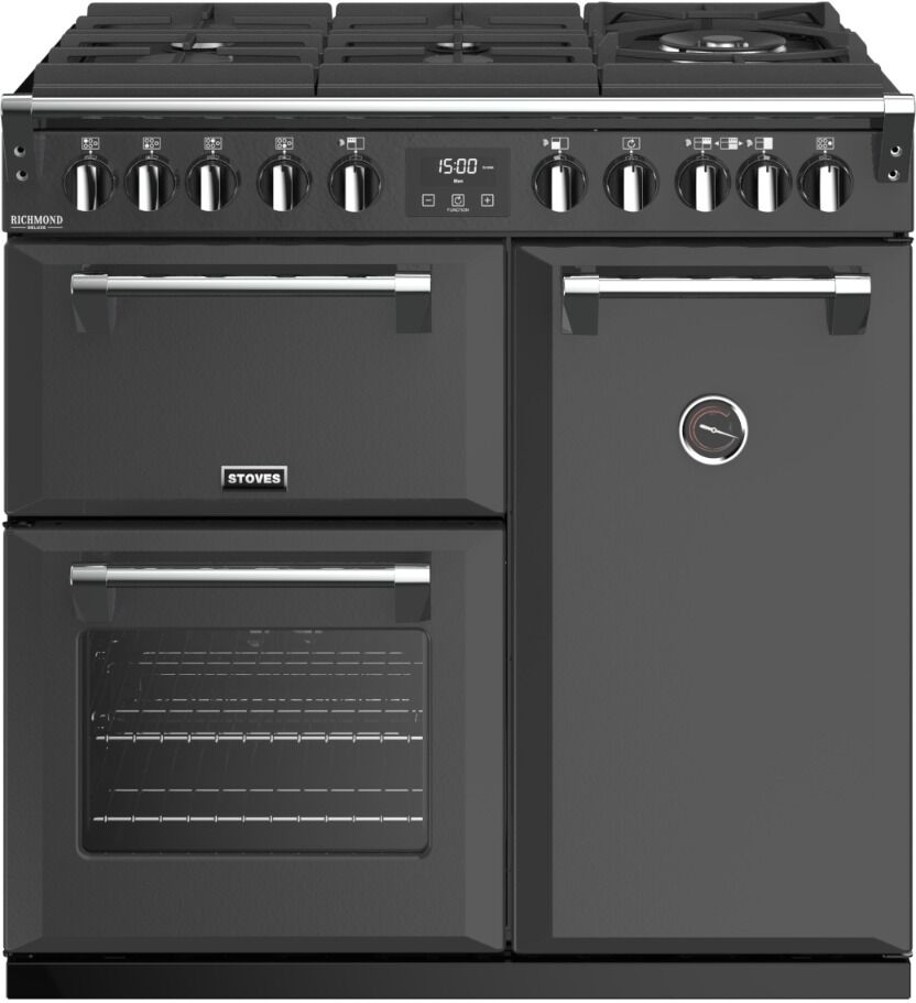 Stoves RCHDXS900DFGTGCBAGR Richmond Deluxe 444410905 90cm Dual Fuel Range Cooker - Anthracite Grey