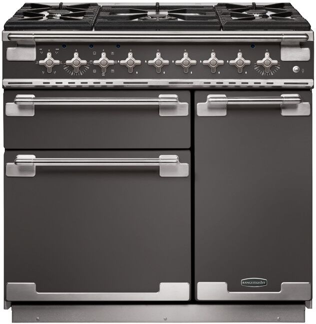 Rangemaster ELS90DFFSL Elise 90cm Dual Fuel Range Cooker Slate