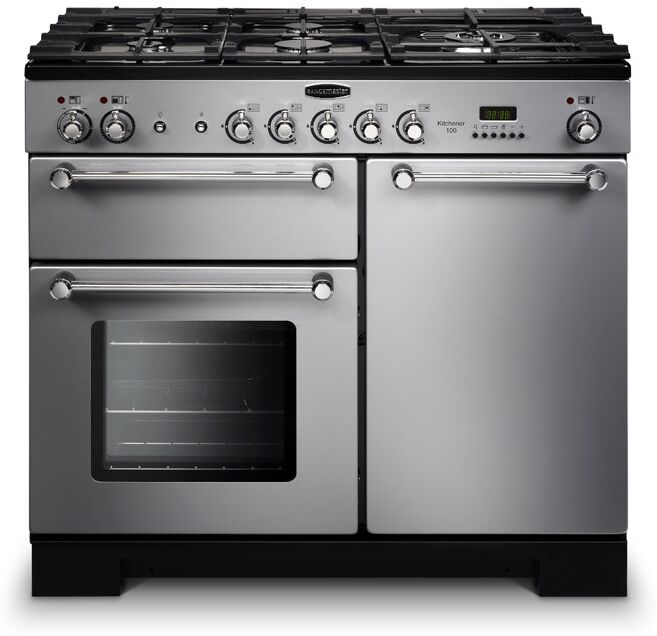 Rangemaster KCH100DFFSS/C Kitchener 100cm Dual Fuel Range Cooker Stainless Steel