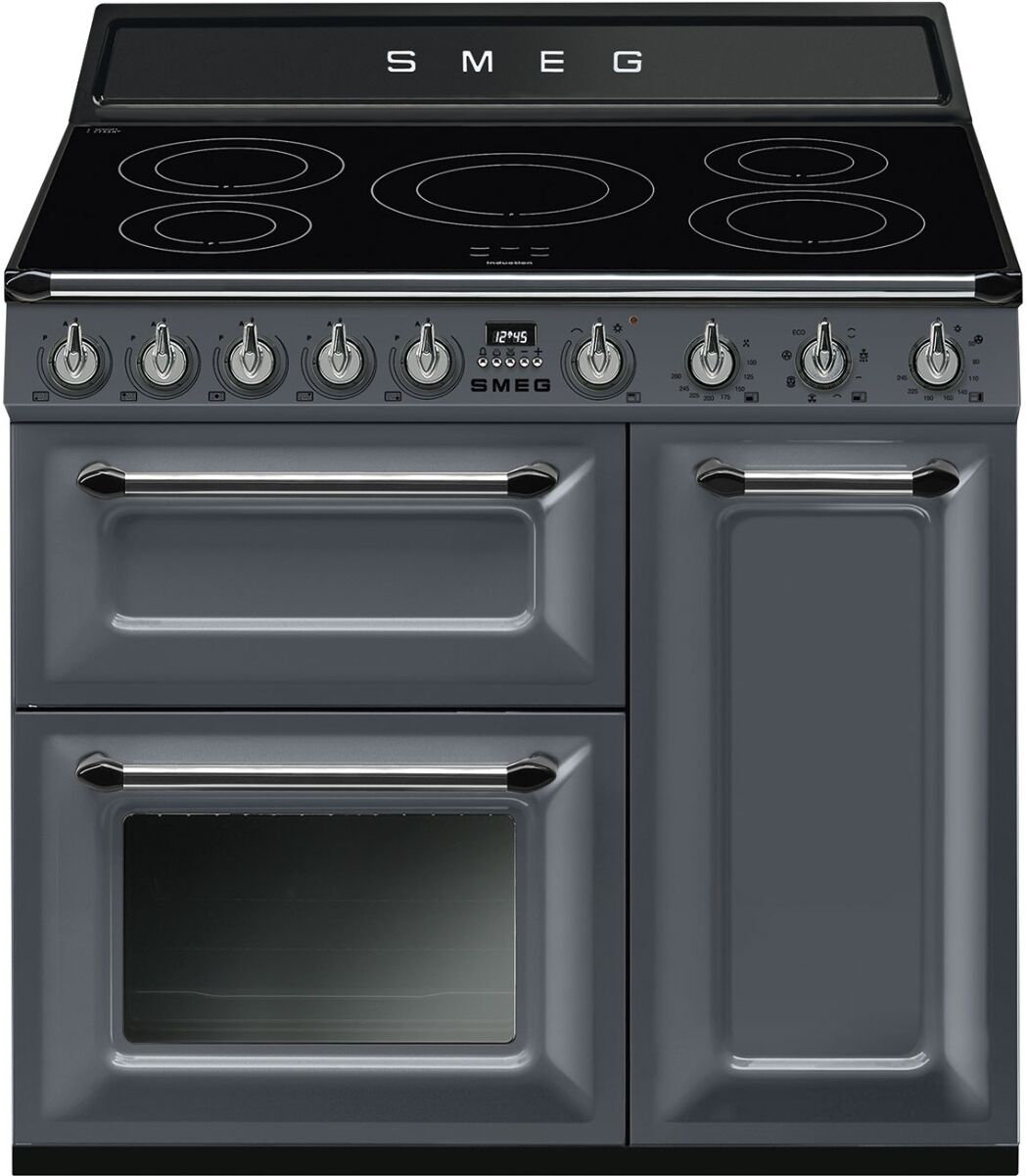 Smeg TR93IGR 90Cm Victoria Electric Induction Cooker - Slate Grey