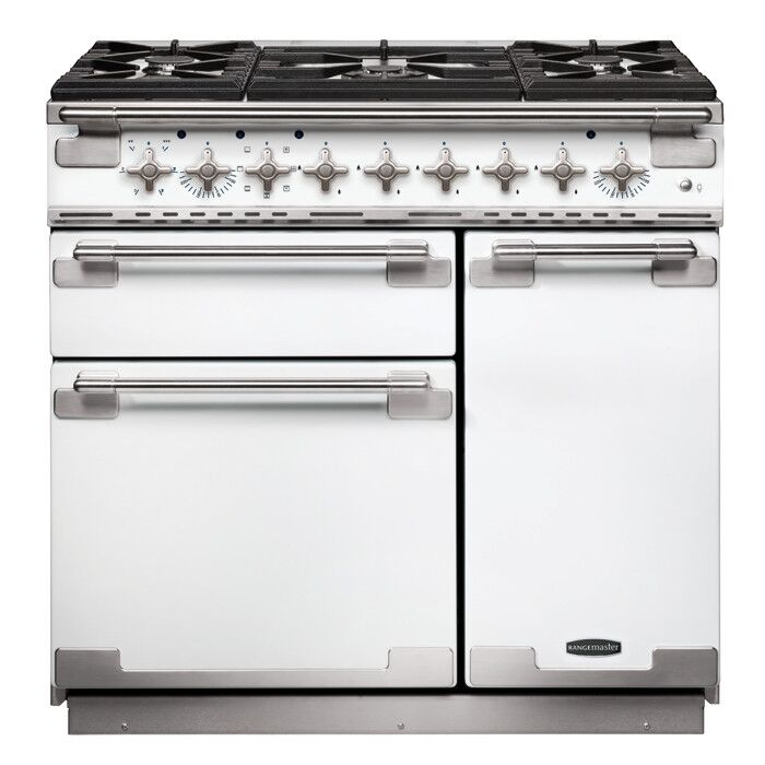 Rangemaster ELS90DFFWH Elise 90cm Dual Fuel Range Cooker White