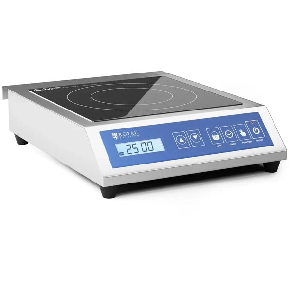 royal catering piastra a induzione - 28 cm - da 60 a 240 °c - display touch - timer rcik-3500gp