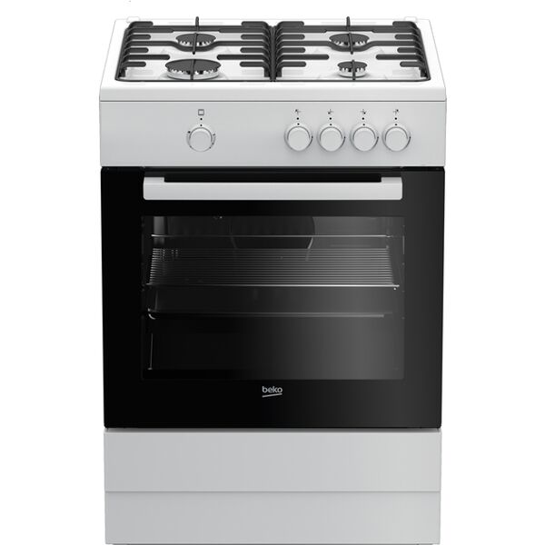 beko cucina 60x60 4fuochi bianca forno gas fsg62000dw