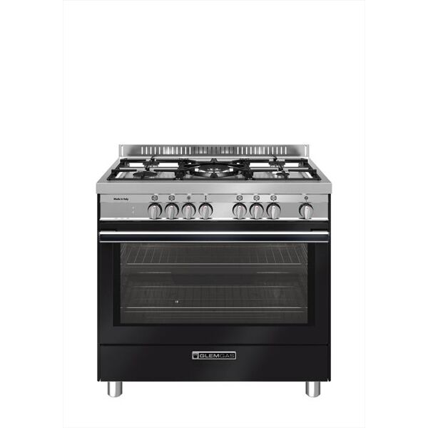 glem gas cucina a gas st965mbk classe a+-nero carbone