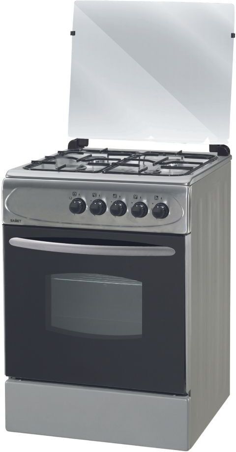 Cucina con forno a gas e piano in inox - Samet Ares